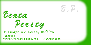 beata perity business card